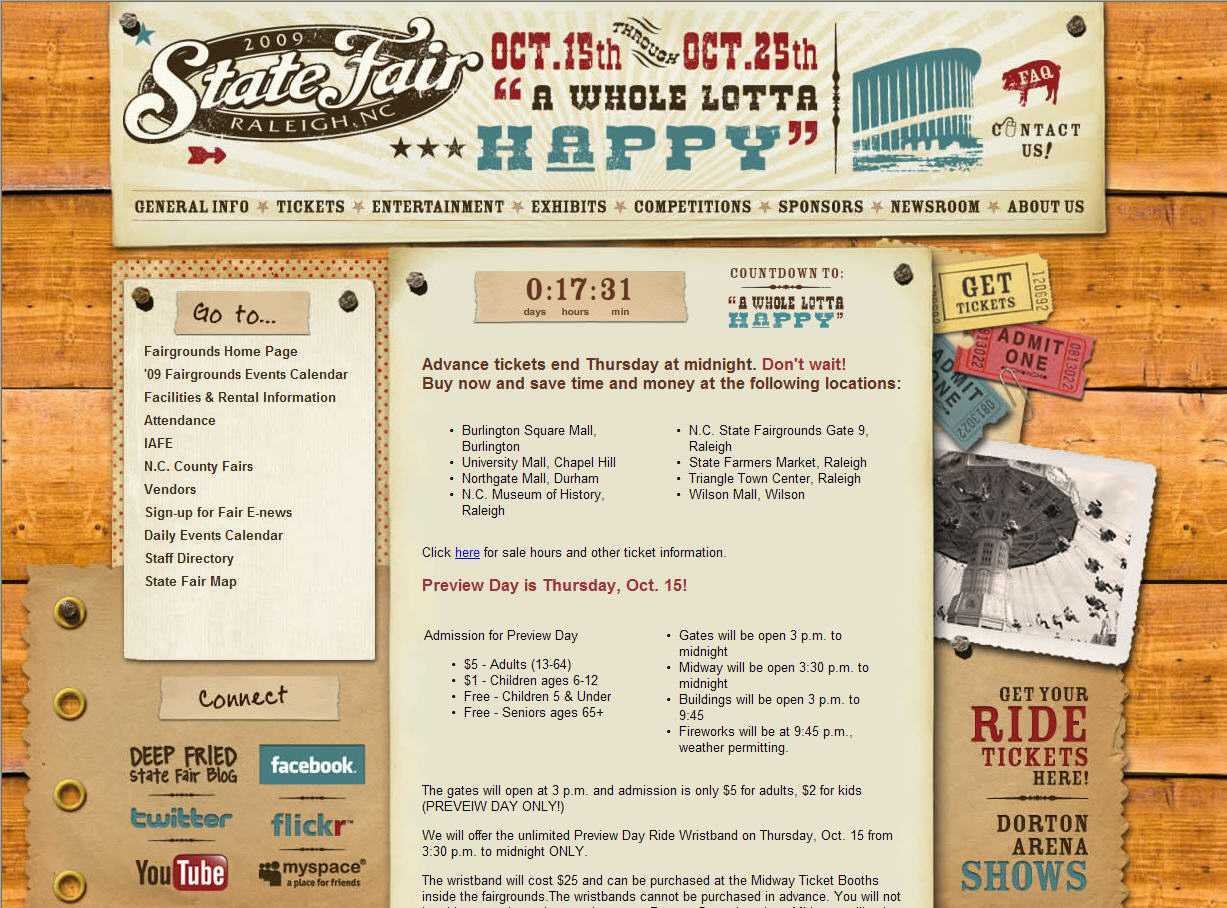 North Carolina State Fair Homepage